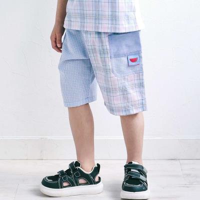 【お揃い】マドラスチェックサイドポケット5分丈パンツ(80~130cm)