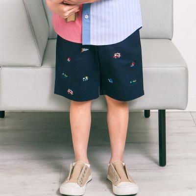 はたらくくるま恐竜総柄刺しゅうショートパンツ(80~130cm)