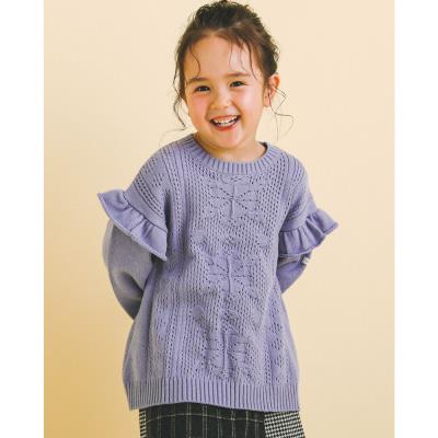 SOV. ソブ　ドライタッチ ニット フリル付き　38（M） セール】【嬉しい機能付き】やわらかドライタッチフレンチ