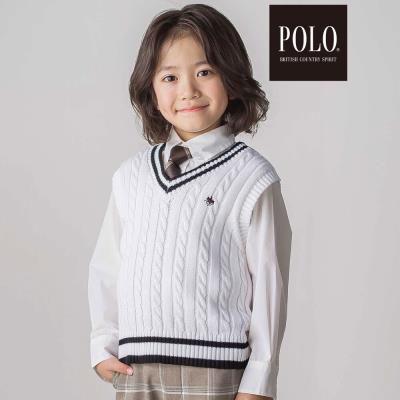 【POLO BCS(ポロ・ビーシーエス)×SLAP SLIPコラボ】チルデンニットベスト(90~130cm)
