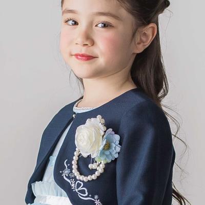 フラワーパール風ビーズコサージュ