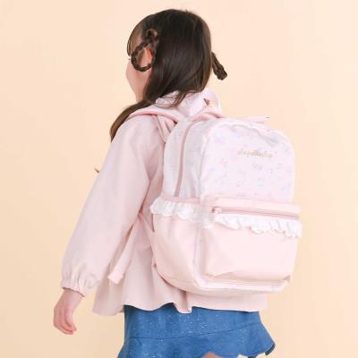 ビッグリボン付きフリルポケット総柄リュック(M~L)