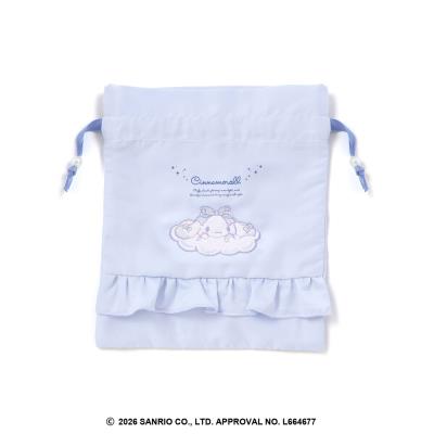 【シナモロール/ポムポムプリン×SLAPSLIP】フロントプリントフリルチェック巾着