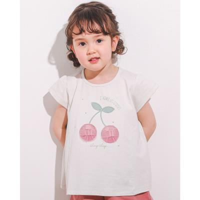 チェリー フルーツ モチーフ ラインストーン Tシャツ (80~130cm)(80cm