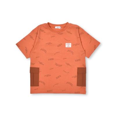 カーゴ風ポケット付ロゴ柄半袖Tシャツ(80~130cm)
