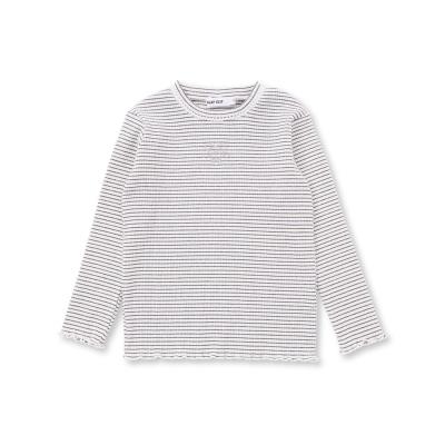 襟ぐりフリルキラッとラメ糸モチーフ刺しゅうトップス(80~130cm)