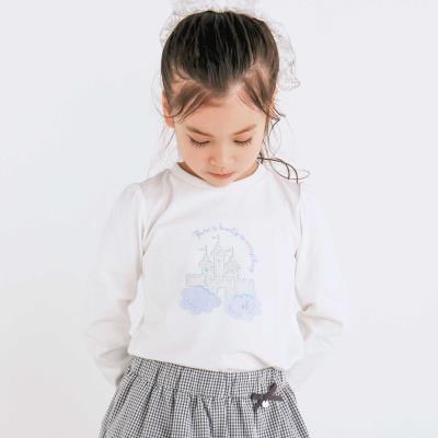 キラキラレースパッチモチーフボーダーTシャツ(80~130cm)