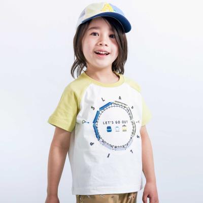 レールぐるぐる電車刺しゅうラグランTシャツ(80~130cm)(80cm