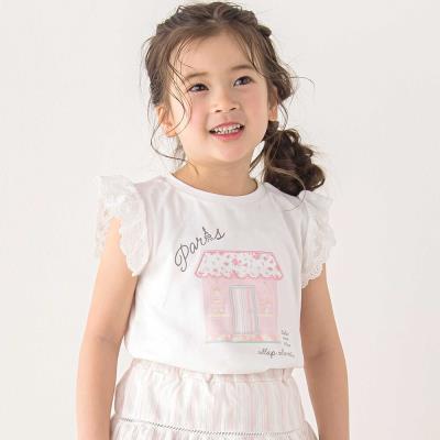 スイーツショップクマドレスヨーロッパモチーフ刺しゅうTシャツ(80~130cm)