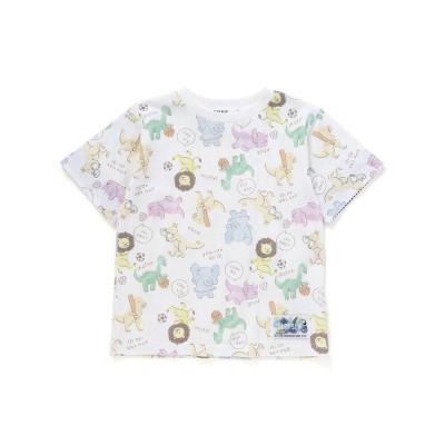 【お揃い】くるまレモンいきもの総柄Tシャツ(80~130cm)