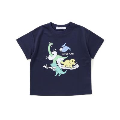 水にぬれると色が変わる！？】恐竜水遊びプリントTシャツ(80~130cm