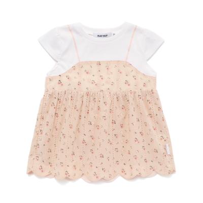 花柄レースキャミソールドッキングTシャツ(80~130cm)