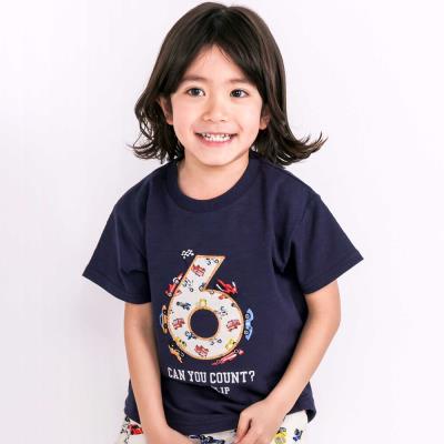 【お揃い/接触冷感】総柄ナンバリングカウントパッチTシャツ(80~130cm)