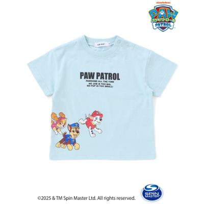 【パウ・パトロール×SLAPSLIP】無地ボーダーぐるっとキャラクタープリントTシャツ(90~130cm)