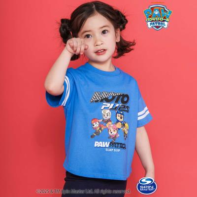 【パウ・パトロール×SLAPSLIP】袖ラインMoto PupsキャラクタープリントTシャツ(90~130cm)