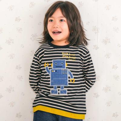 恐竜ロボットモチーフポケット付きTシャツ(80~130cm)