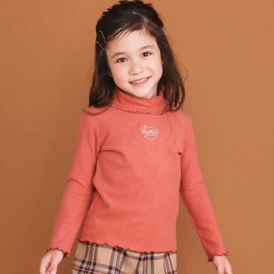 レースハイネックハート刺しゅうトップス(80~130cm)