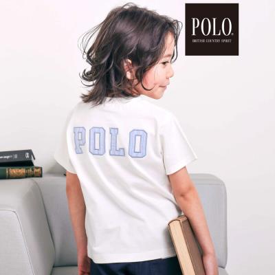 【POLO BCS(ポロ・ビーシーエス)×SLAP SLIPコラボ】ロゴパッチ天竺半袖Tシャツ(80~130cm)