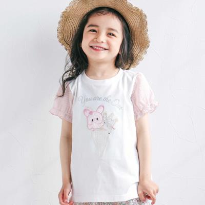 アイスxケーキスパンコールパフ半袖Tシャツ(80~130cm)