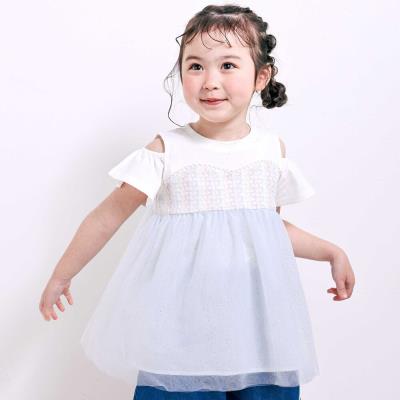 ラメチュールオープンスリーブチュニック(80~130cm)