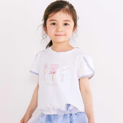 【接触冷感】ドロストペタルスリーブ半袖Tシャツ(80~130cm)