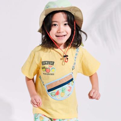 【お揃い】ポシェットトロンプイユ半袖Tシャツ(80~130cm)
