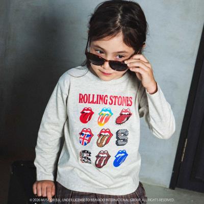 【ザ・ローリング・ストーンズｘSLAP】フロントｘバックロゴプリント長袖Tシャツ(80~130cm)