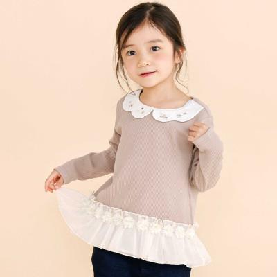 裾フリルスパンテレコ長袖Tシャツ(80~130cm)