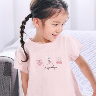 【スララク/防汚加工/オーガニックコットン】ときめき女の子半袖Tシャツ(80~130cm)