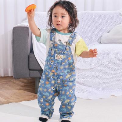 恐竜くるま宇宙船総柄7分丈サロペット(80~110cm)