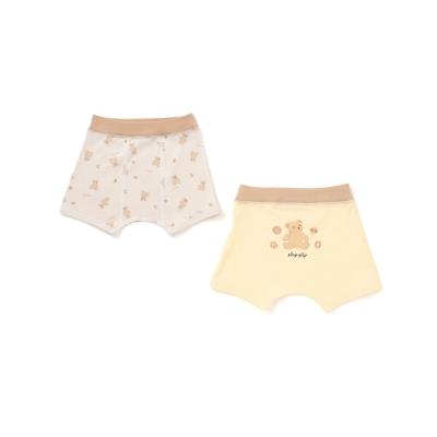 【スララク/吸汗速乾】綿100%汗とムレにサラば！わくわくサラッとボクサーパンツ2枚セット(100~130cm)