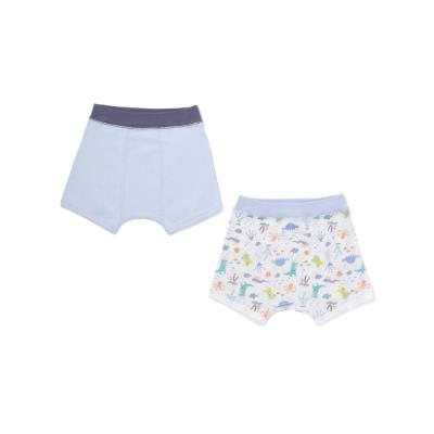 【スララク/吸汗速乾】綿100%汗とムレにサラば！イヌ恐竜+恐竜総柄ショーツ2点セット