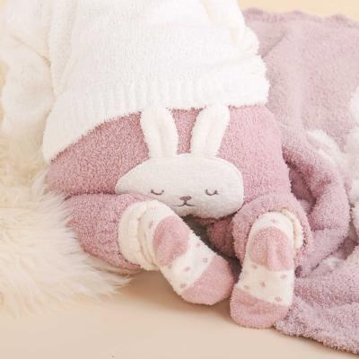 【お揃い】アニマルウサギ恐竜もこもこパッチパンツ(70~80cm)