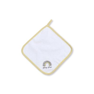 柄ナレ 刺繍 縁取り パイル ハンカチ