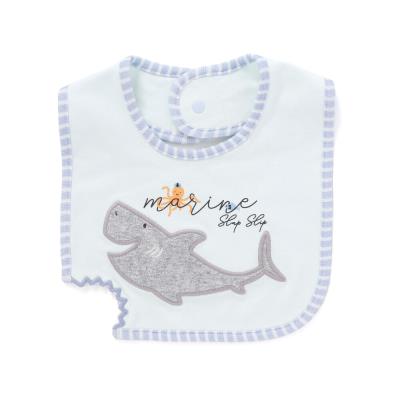 サメカニパイルパッチ刺しゅうガブッとチョッキンギザギザスタイベビー