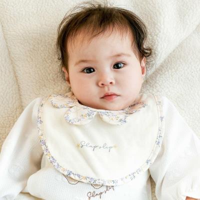 花柄スカラップ襟スタイベビー