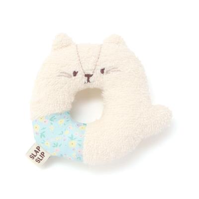 【お揃い】アニマルクマウサギペンギンライオンネコモチーフドーナツ型ラトルベビー