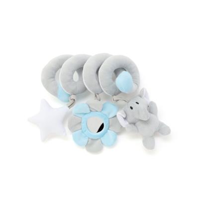 クマウサギゾウアニマルくるくるスパイラルトイ(ﾜﾝｻｲｽﾞ グレー(ゾウ