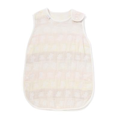 【お揃い】コットンクマ木馬総柄3重ガーゼスリーパーベビー