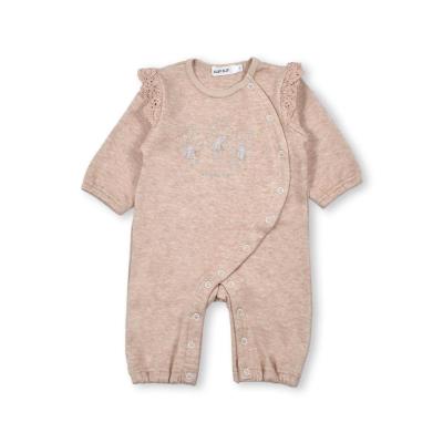 【 お揃い 】 妖精 アニマル プリント 肩 フリル ロンパース ベビー (60~80cm)