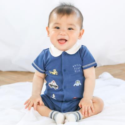 【新品】familiar 襟付き半袖ロンパース 70サイズ 新品】familiar 襟付き半袖ロンパース 70サイズ