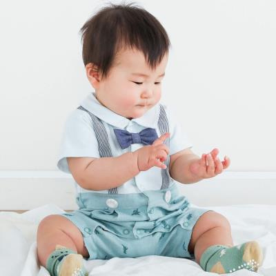 ベビー服 90 グレー 恐竜 パーカー 初々し ロンパース 可愛い ベビー  