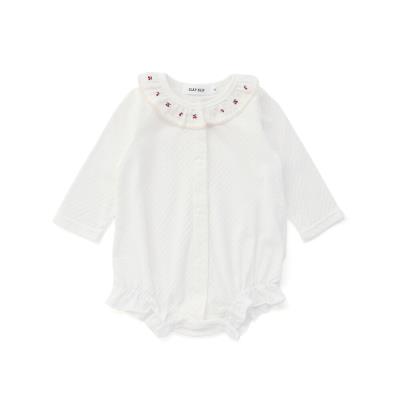 無地ボーダーレース襟付きボディミニベビー(70~80cm)