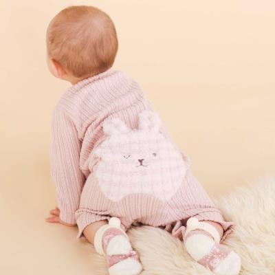 アニマルウサギイヌ恐竜モコモコおしりモチーフロンパース(60~80cm)