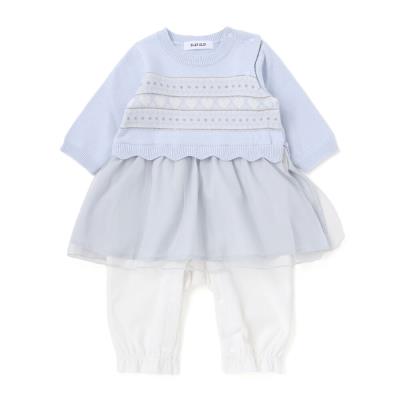 チュールスカートベビーニットカバーオールベビー(70~80cm)