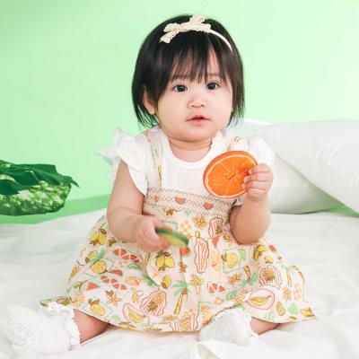 【お揃い】果物総柄キャミワンピース風カバーオールベビー(70~80cm)