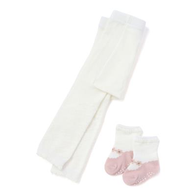 裾花柄レギンス＋ソックスセットベビー(70~80cm)