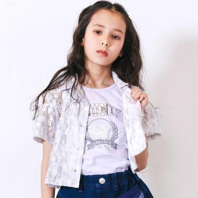 肩あきタイダイレースシャツ＋タンクトップセット(110~150cm)