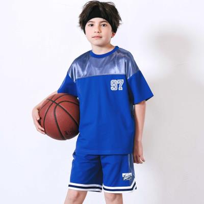 サイド切り替えサテンラインジャージ上下セット(110~150cm)