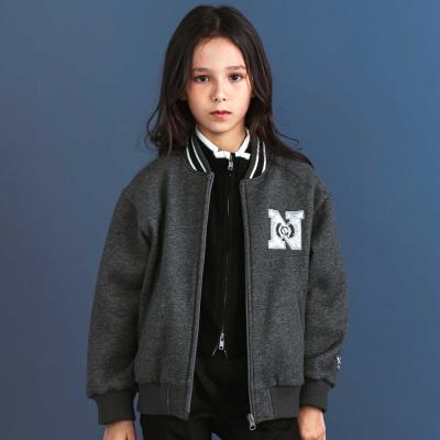 ロゴバッチ裏ジャギー裏毛スタジャン(110~150cm)